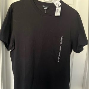 NWT! DIESEL MEN’S BLACK SHIRT WITH FRONT POCKET (SHORT SLEEVES)